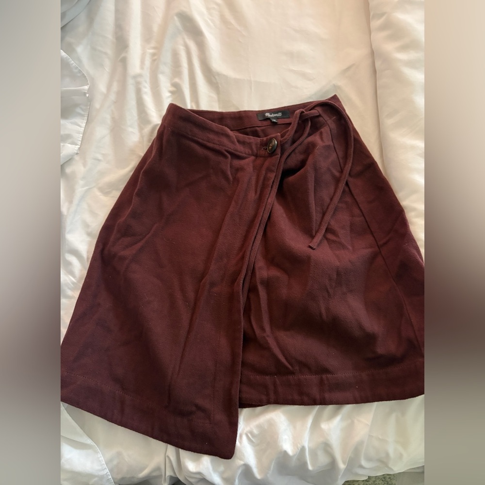 Madewell Deep Red A-Line Skirt